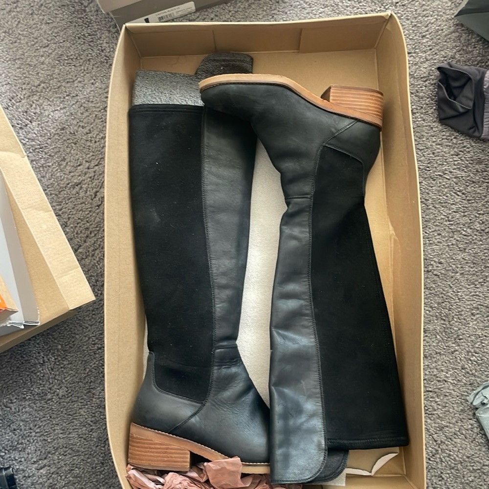 Lucky brand leather/ suede high boots size 7
